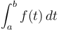 \int_a^b f(t)\, dt