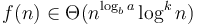 f(n) \in \Theta(n^{\log_b a} \log^k n)
