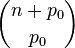 \binom{n + p_0}{p_0}