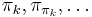 \pi_k, \pi_{\pi_k}, \ldots