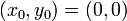  (x_0,y_0) = (0,0) 