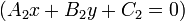 (A_2 x + B_2 y + C_2 = 0)