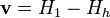 \mathbf{v} = H_1 - H_h