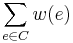 \sum_{e \in C} w(e)